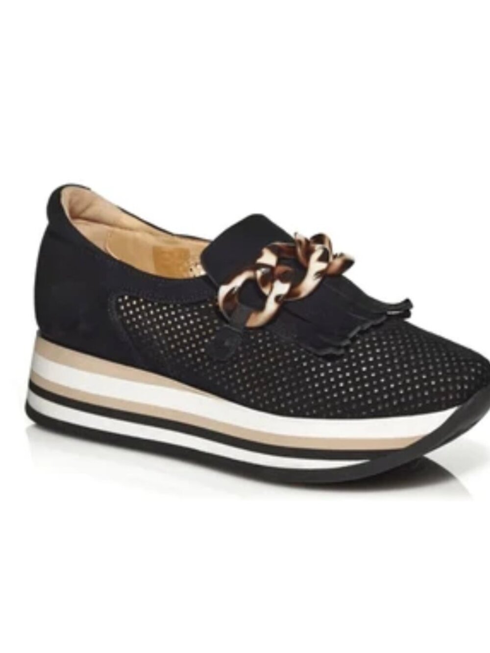 Softwaves Platform Slip-On Sneakers- Black